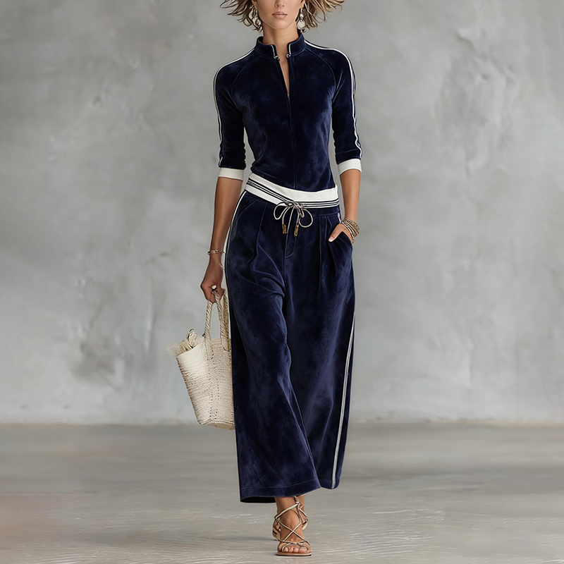 Women's Autumn And Winter Sports Casual Warm Velvet Suit