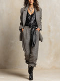 Modern Taupe Textured Suit Set