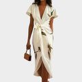Effortless Wrap Midi Dress
