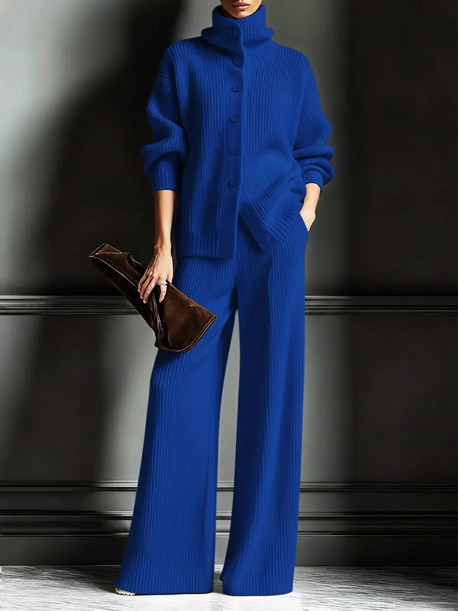 Women's Cozy Cardigan Sweater and Pants Two-Piece Set