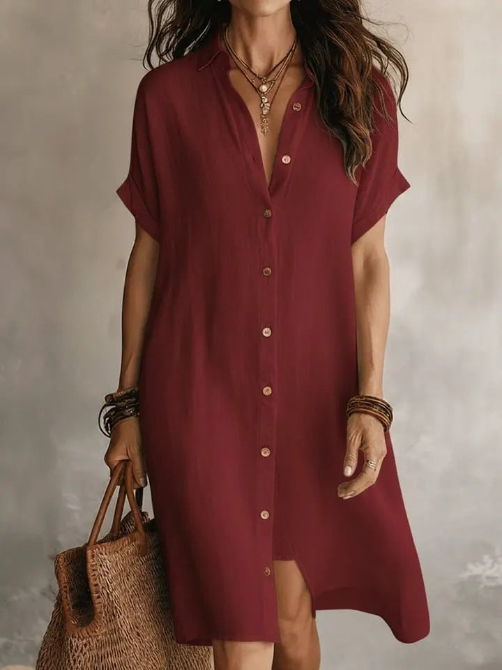 Boho Deep V-Neck Maxi Dress with Pockets