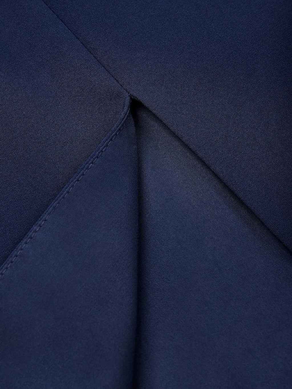 Purplish Blue V Neck Puff Sleeve Sheath Midi Dress