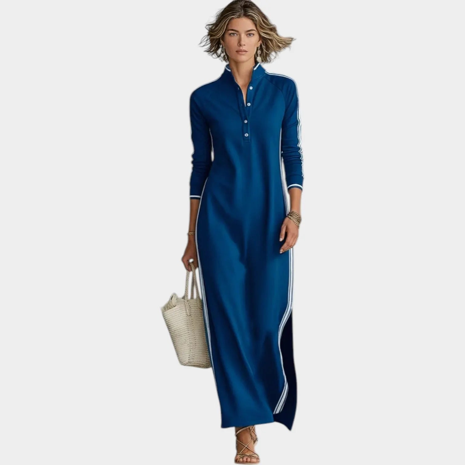 Elegant Long Sleeve Maxi Dress