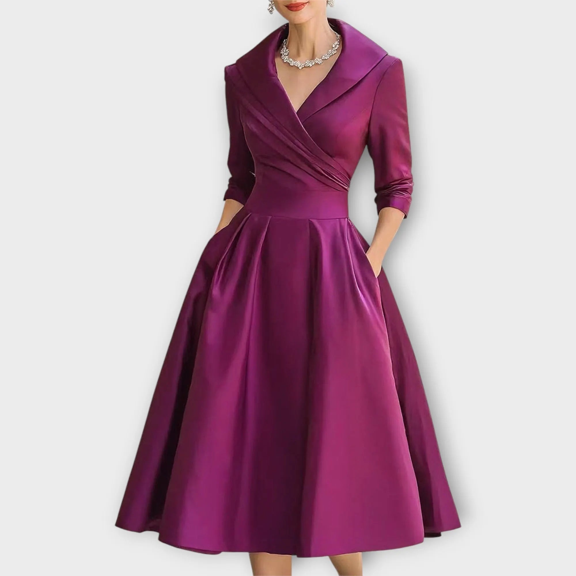 Midi Dress in Satin