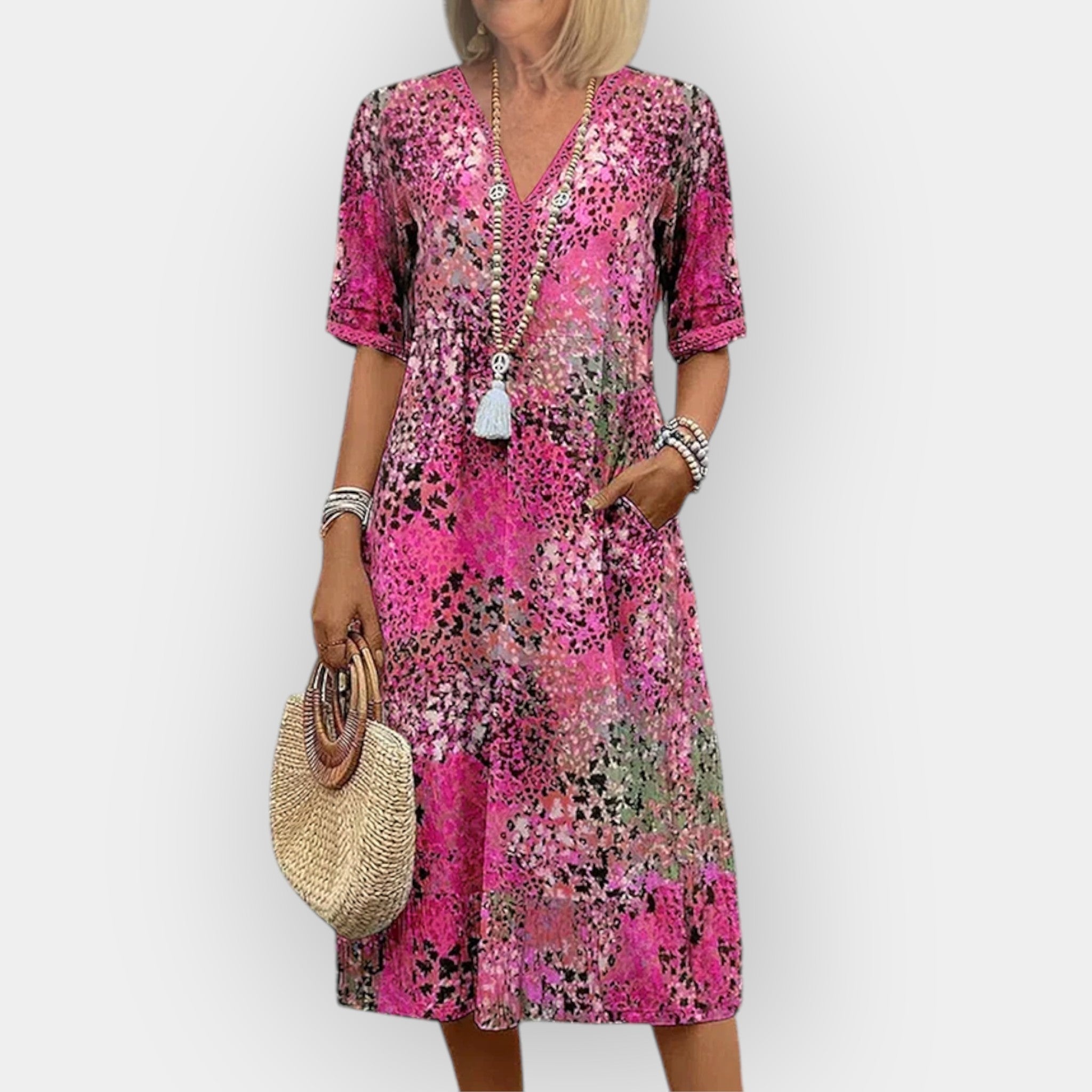 Floral Midi Dress with Style