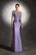 Embroidered bodice mermaid dress