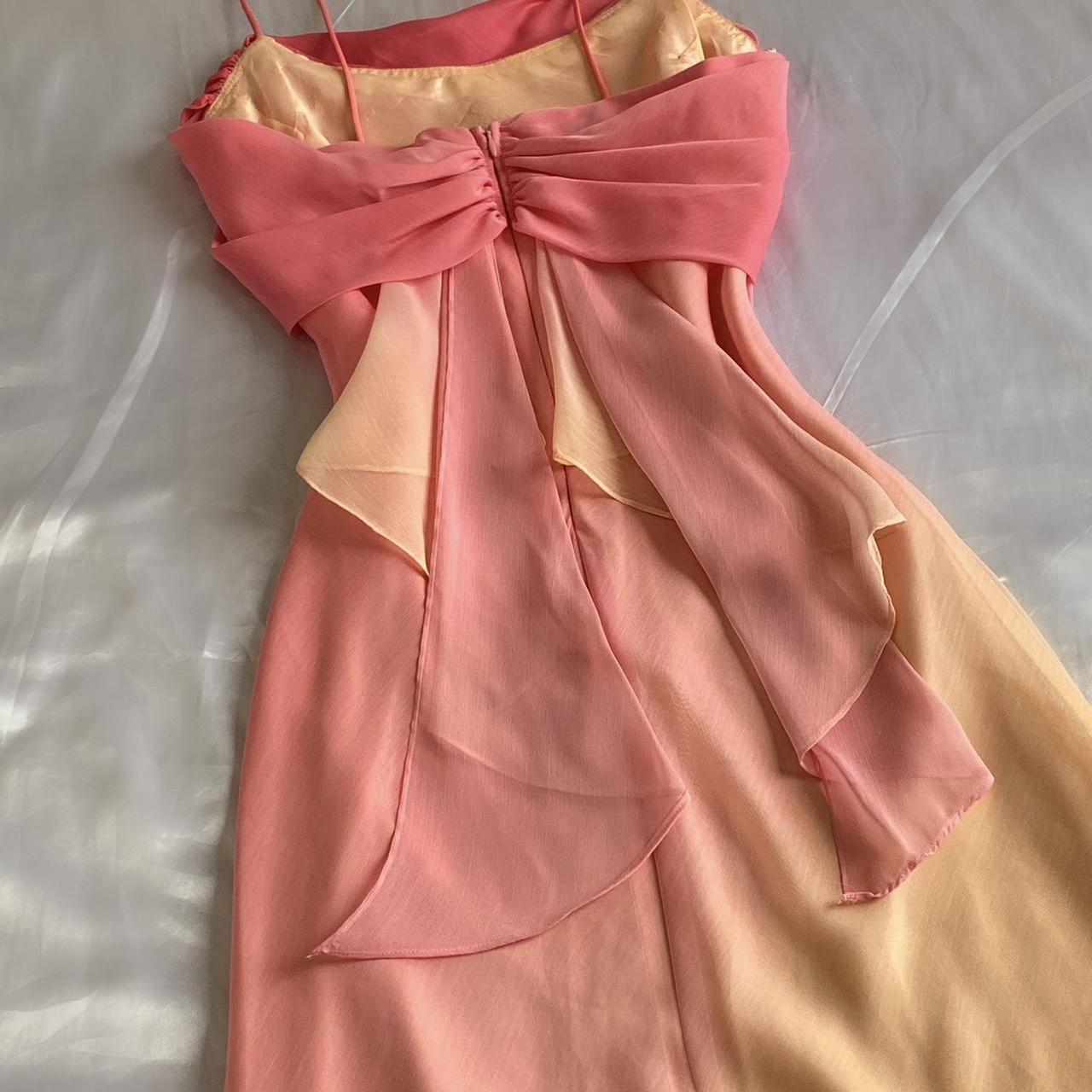 Women's Pink and Orange Dress