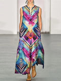 Bohemian Women's Casual Resort Sleeveless Long Dresses