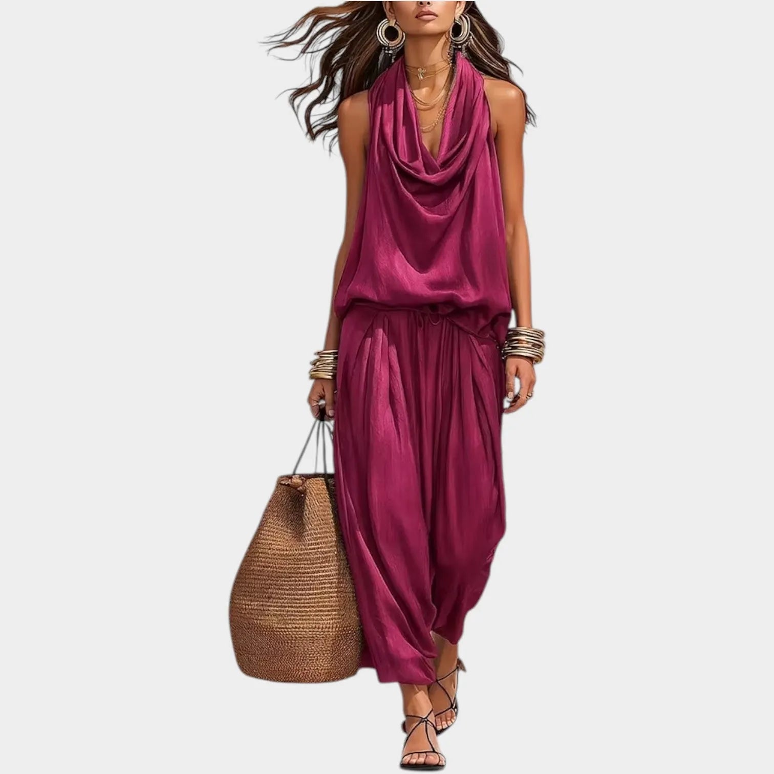 Draped Resort Two-Piece Set
