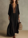 Classic Denim Blue Ruffle Zip Maxi Dress