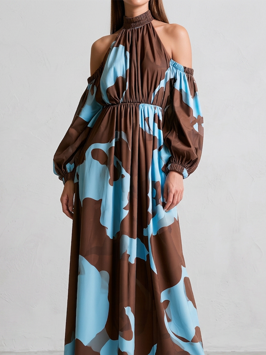 Bohemian Mocha Breeze Maxi Dress