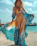 Summer vacation bohemian elegant dress a5a4