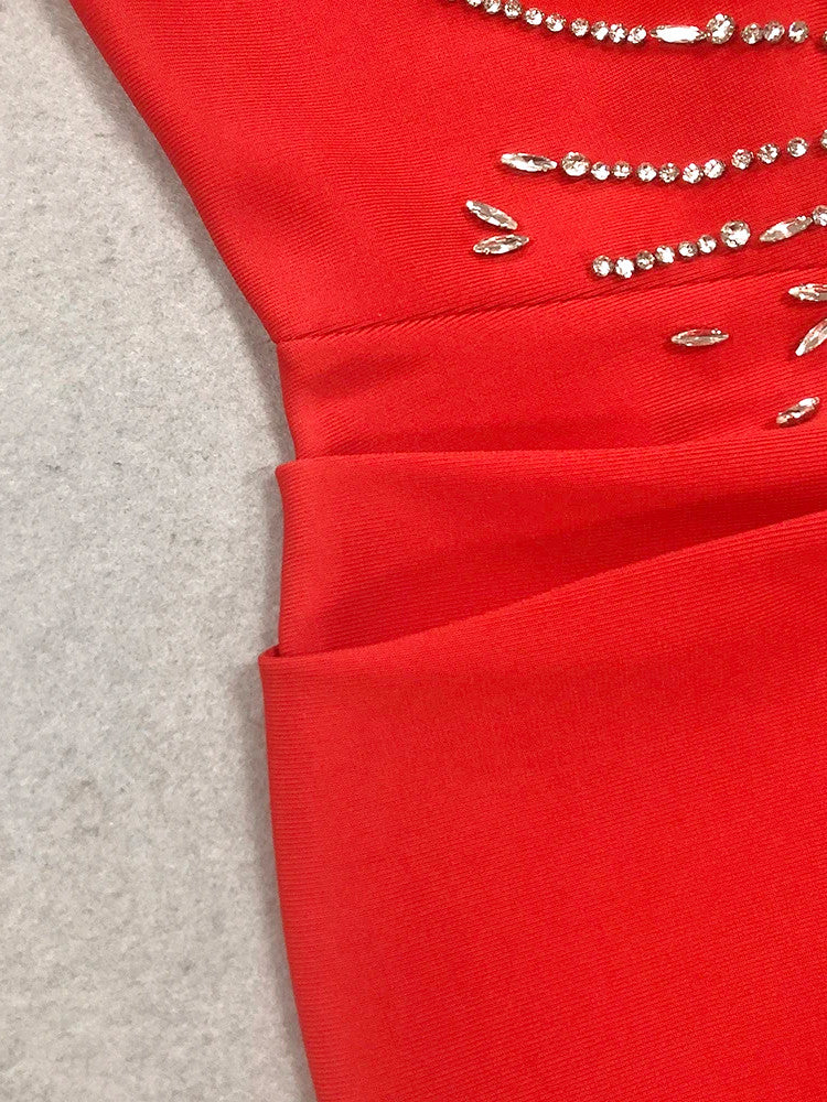 Crystal Maxi Dress Red