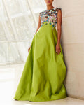 Women's Sleeveless Flower Embroidered Dress