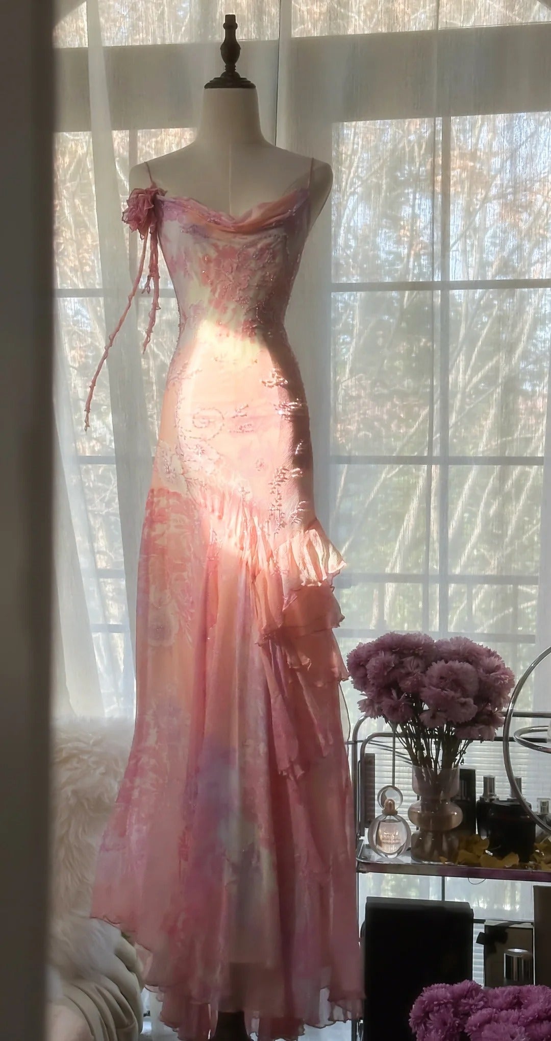 Mermaid Vintage Evening Dresses, Sleeveless Long Party Gowns  25509