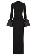 Puff Sleeve Maxi Dress Black