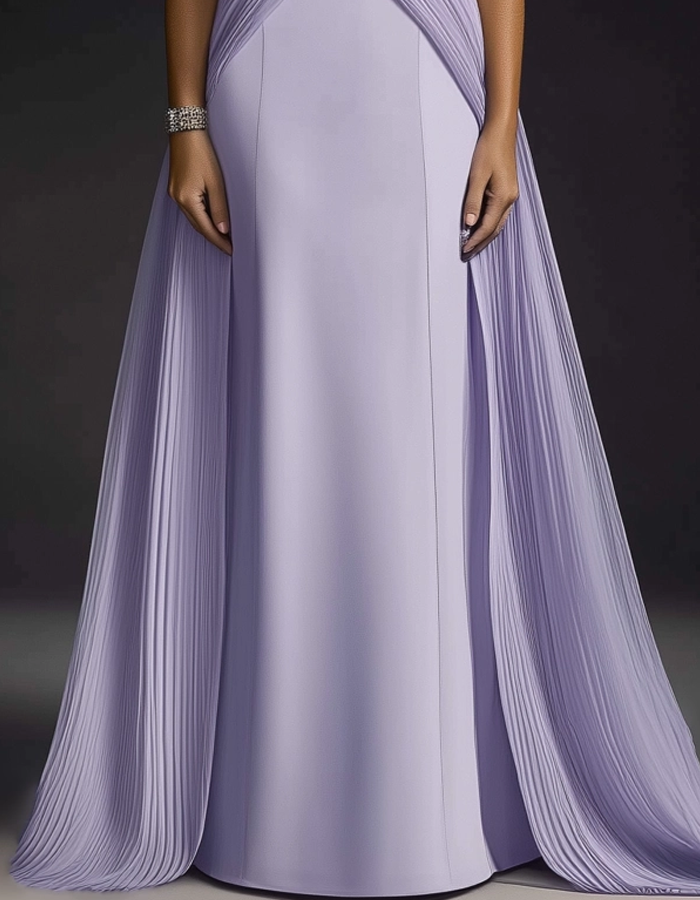 Purple High Neckline Maxi Dress