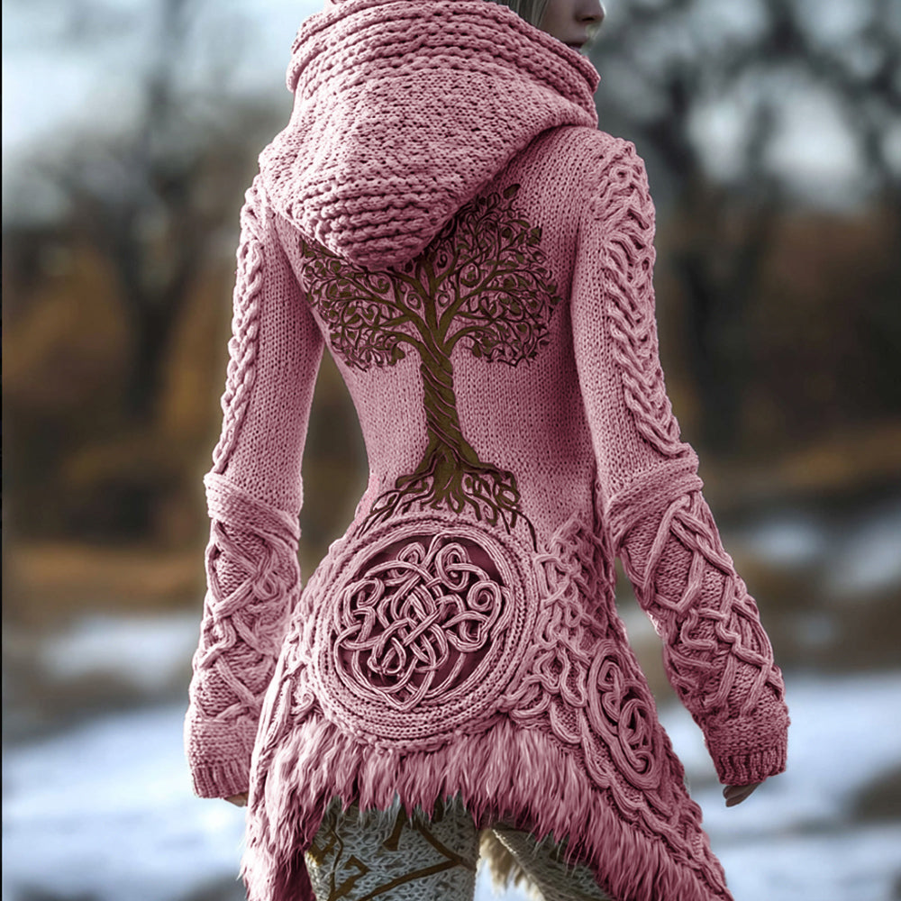 Viking Tree Of Life Celtic Knot Warm Hooded Sweater