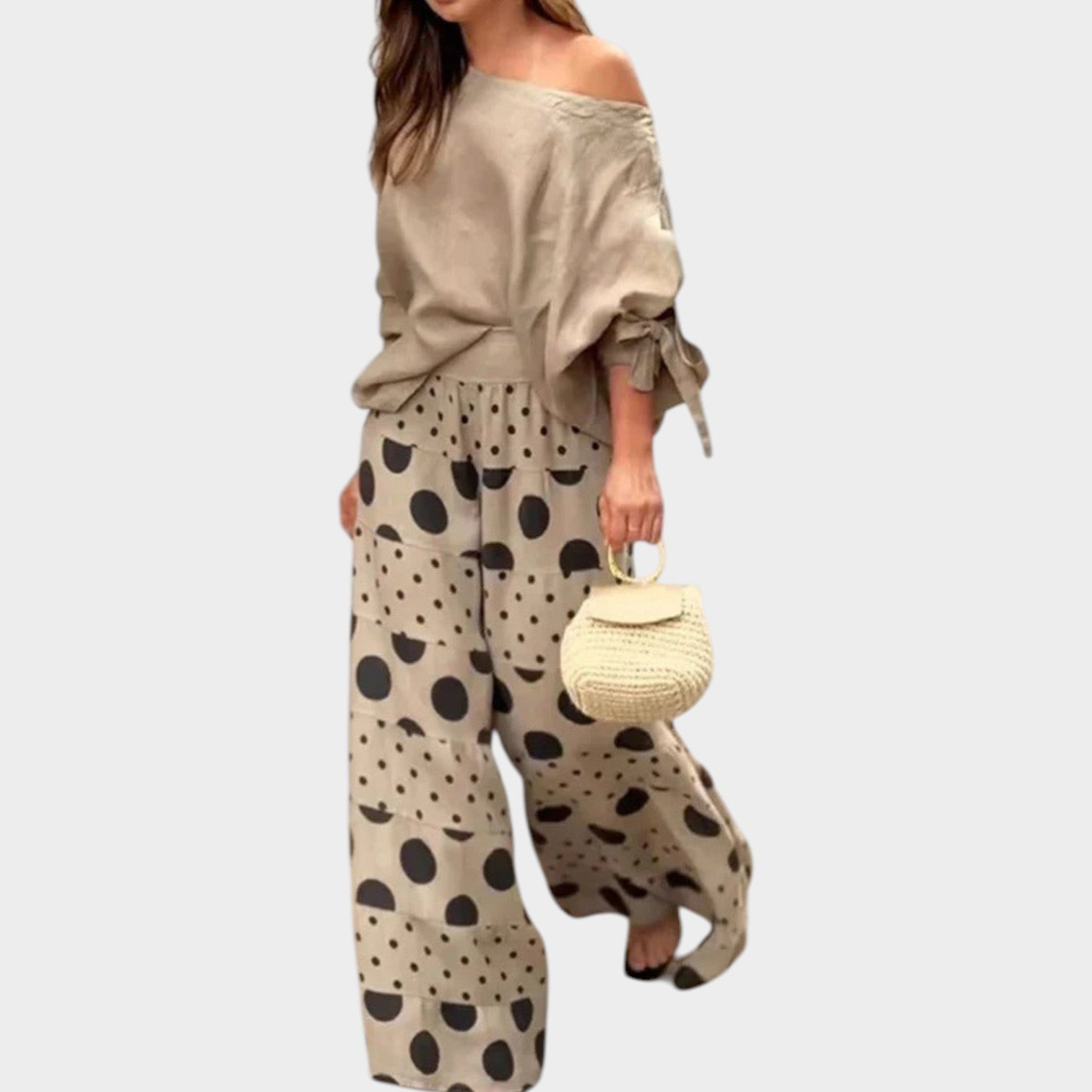 Playful Polka Dot Two-Piece Set