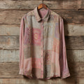 Bohème Style Patchwork Floral Cardigan Long-sleeved Button-down Shirt