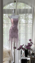 Purple Gorgeous Exquisite Beaded Lace Long Chiffon Homecoming Dress Prom Dress Evening Dress Wedding Party Dress Prom Dress Graduation Date Dress 3988