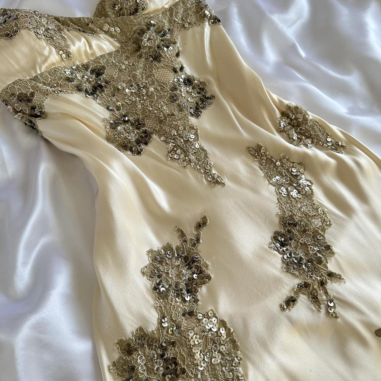 Women's Cream and Silver Dress