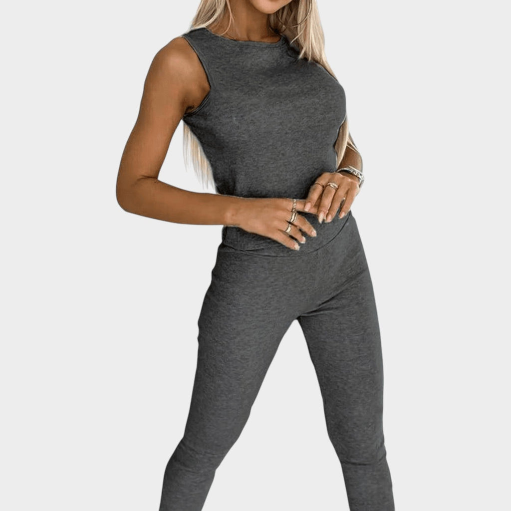 Three-Piece Ribbed Lounge Set