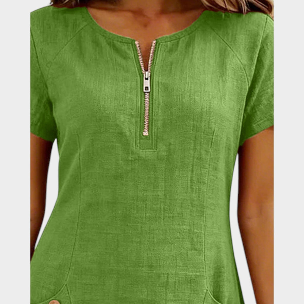 Everyday Zip-Front Mini Dress