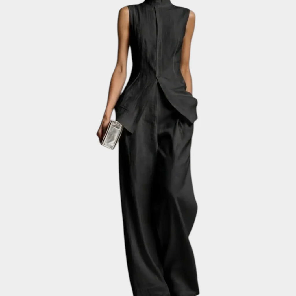 Structured High-Neck Tailored Set