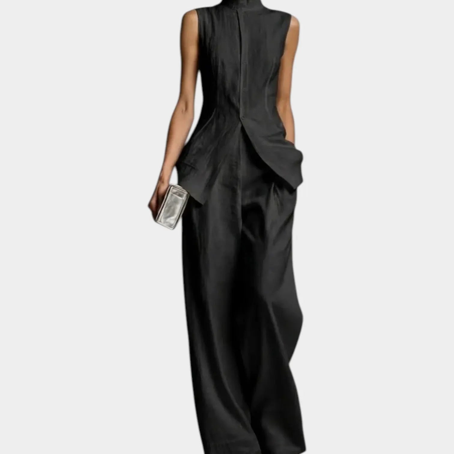 Structured High-Neck Tailored Set