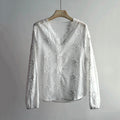 Vintage Floral Lace Embroidered Flowy Linen Tunic