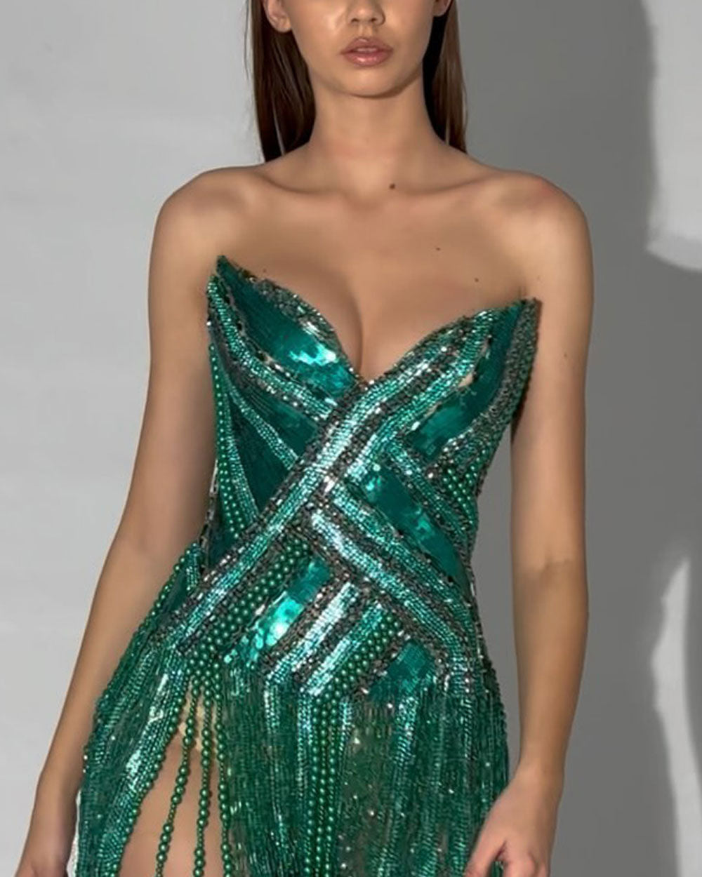 Sexy Beaded Sequin Mini Dress