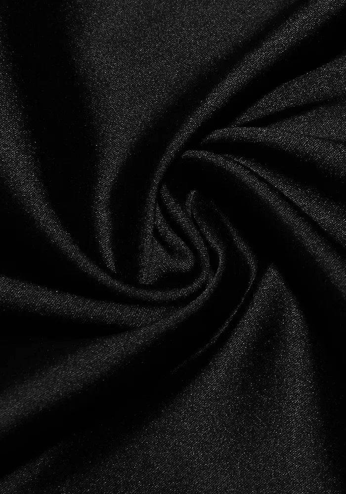 Strapless Corset Draped Maxi Dress Black