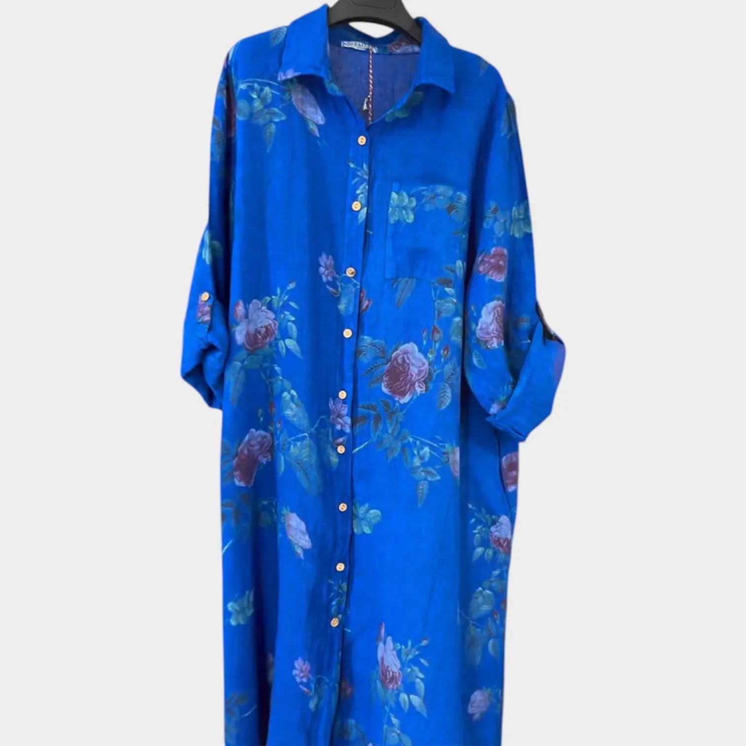 Floral Button-Down Shirt Dress