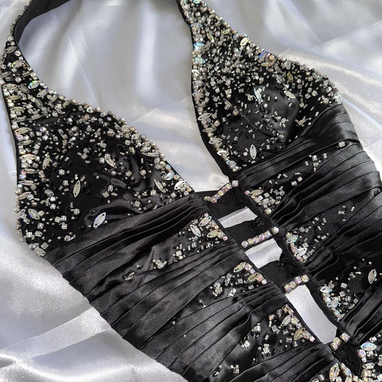 Women's Black and Silver Dress