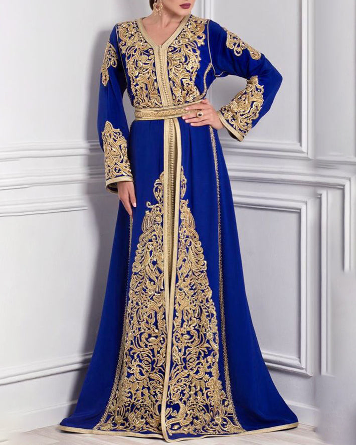 Women's Long Sleeve Embroidered Dress