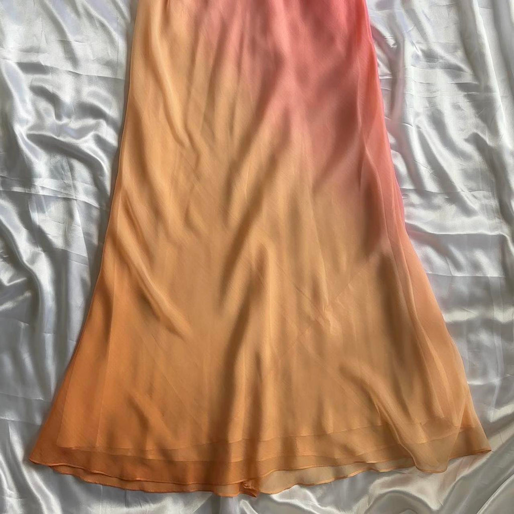 Women's Pink and Orange Dress