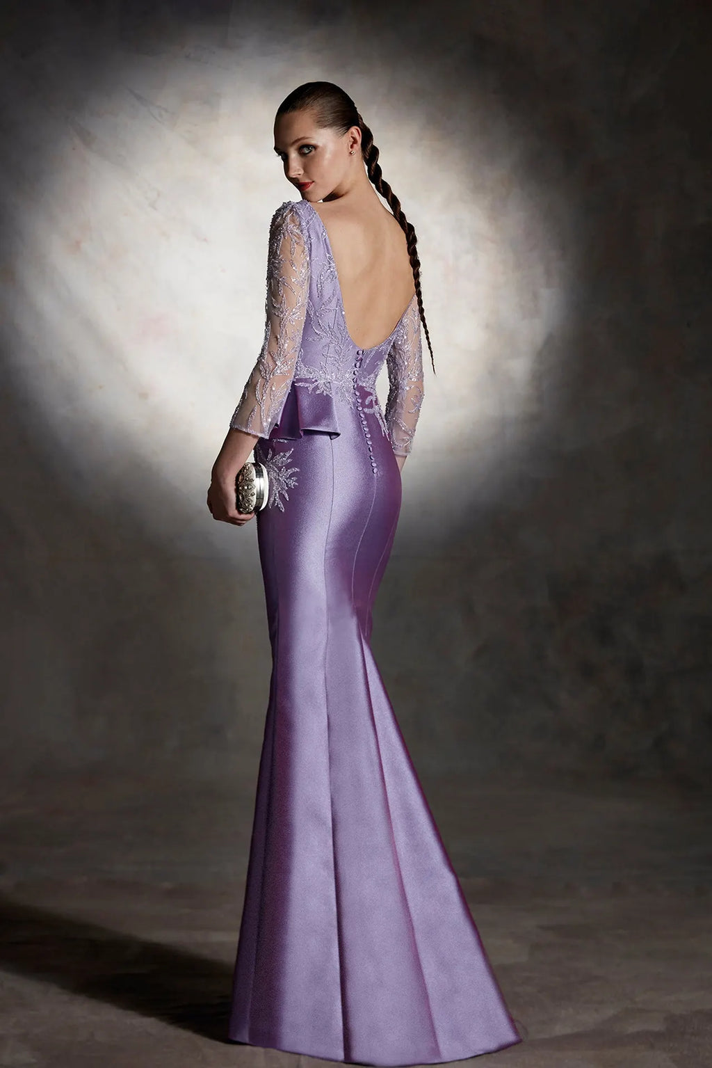 Embroidered bodice mermaid dress