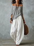 Casual & Stylish "buttery-soft" Cotton Two-piece Set