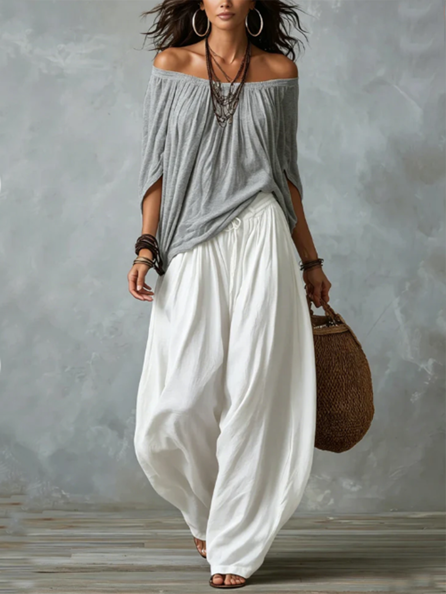 Casual & Stylish "buttery-soft" Cotton Two-piece Set