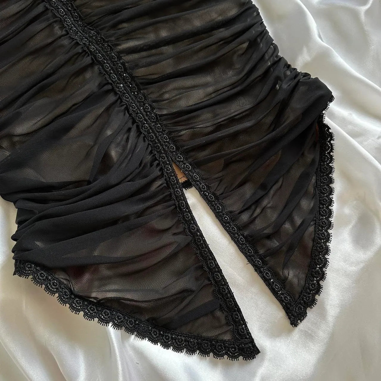 Women's Black and Cream Dress