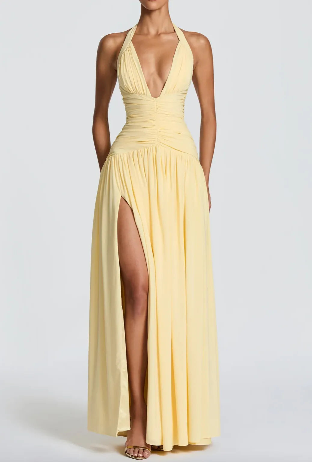 Butter Yellow Chiffon Maxi Dress Collection