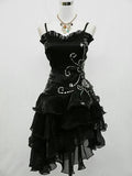 Black vintage fashion exquisite beaded short mini tulle prom dress homecoming dress evening dress party dress gh3484