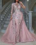 Women's Pink Embroidered Dress