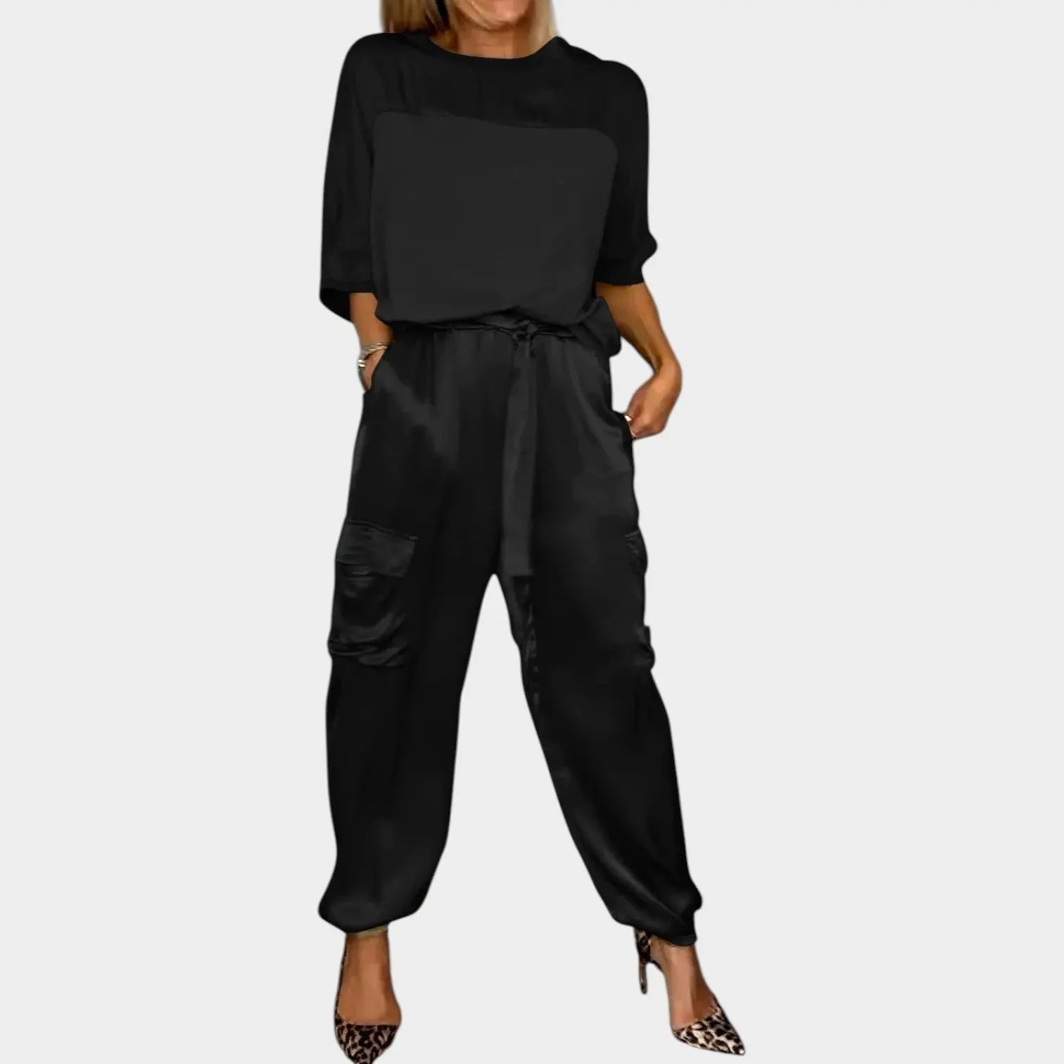 Modern Utility Chic Two-Piece Set