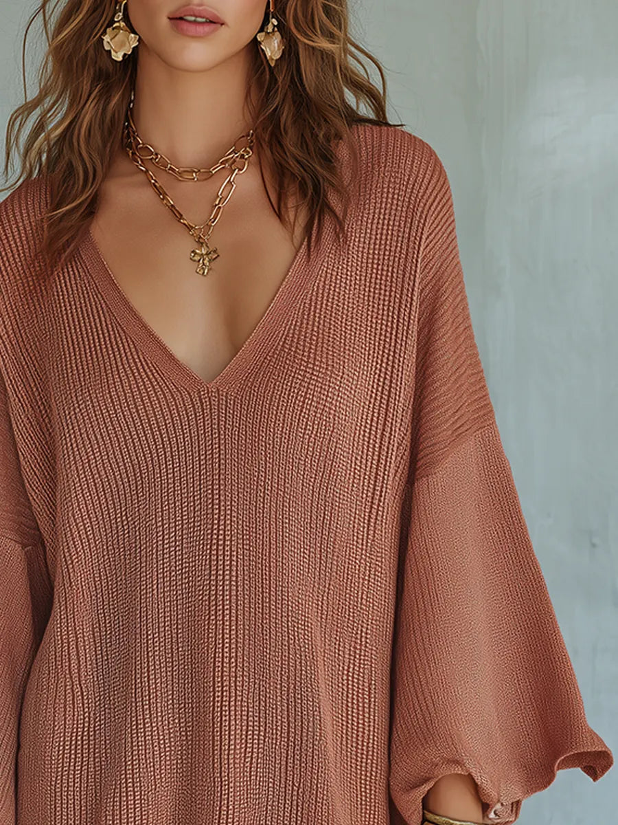 Bohemian Knit Mini Dress