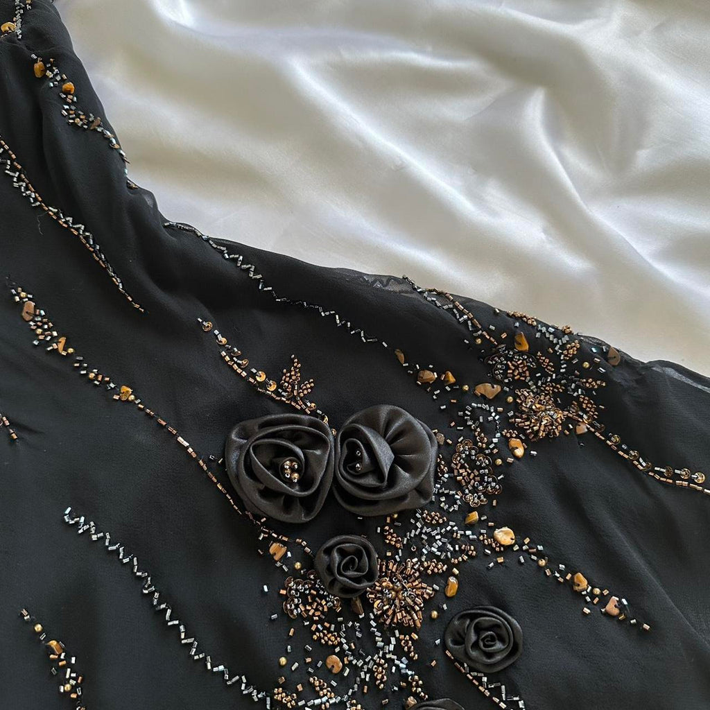 Women's Black and Silver Dress