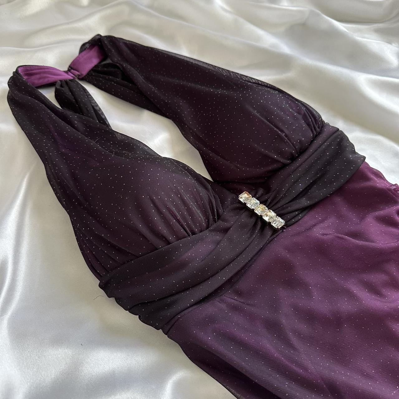 Betsy & Adam Women's Purple and Black Dress