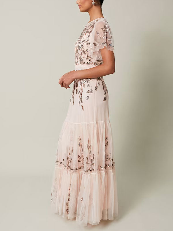 Embellished Tulle Women's Gowns