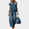 Modern Denim Two-Piece Set